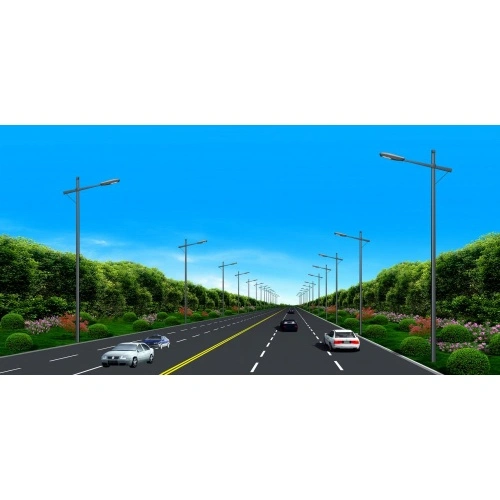 Powder Painted Street Lighting Pole