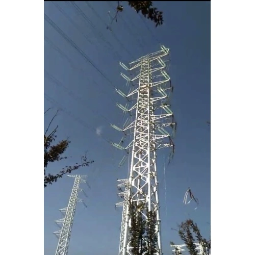 Installation site of four-column steel tube tower